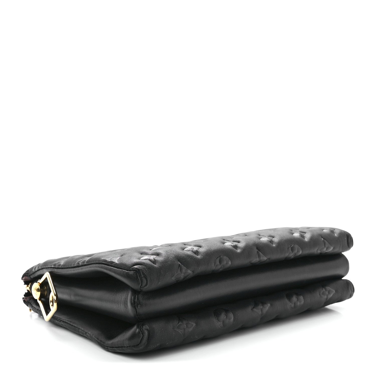 Louis Vuitton Lambskin Embossed Monogram Coussin PM Black 4 of 11