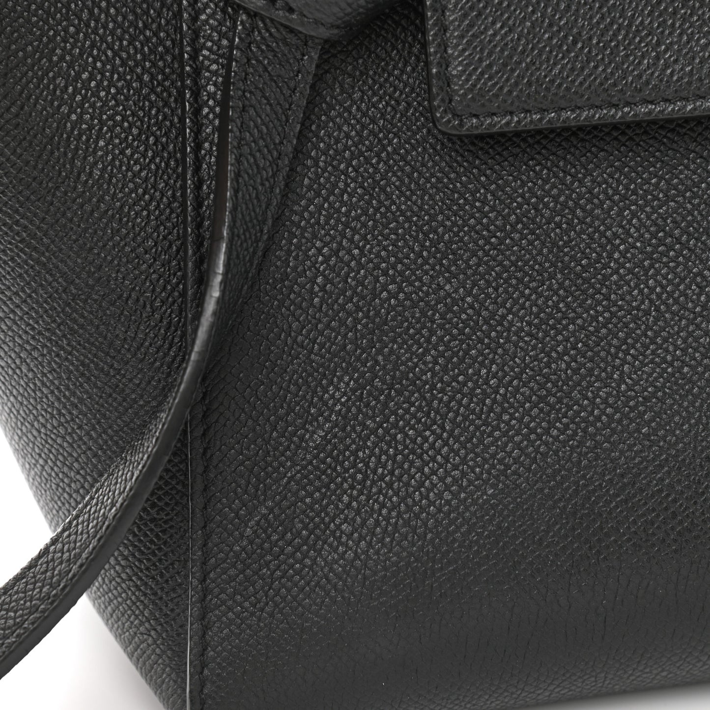 Grained Calfskin Micro Belt Bag Black