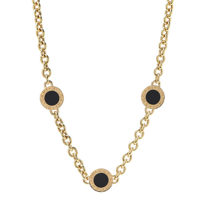 Bulgari 18K Yellow Gold Black Onyx BVLGARI BVLGARI Station Necklace 1 of 5