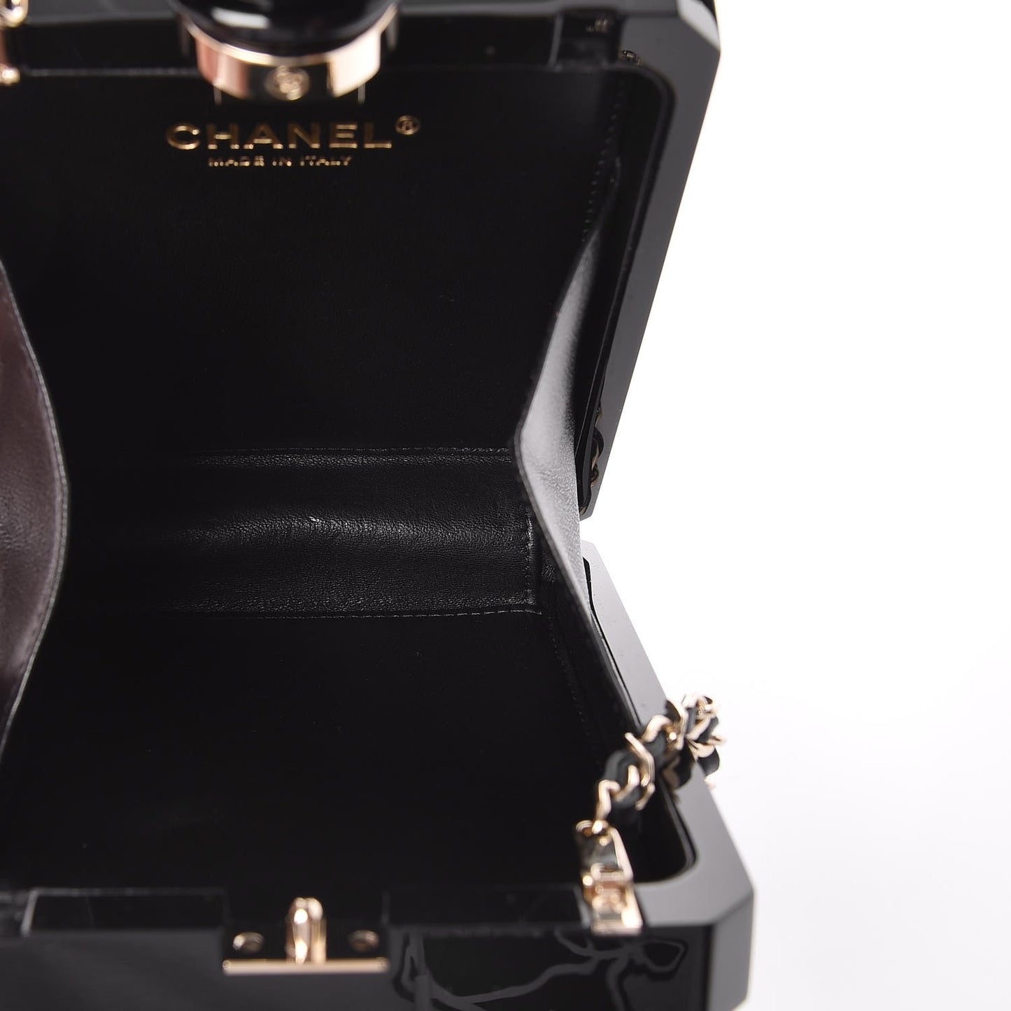 Plexiglass Perfume Bottle Clutch Black