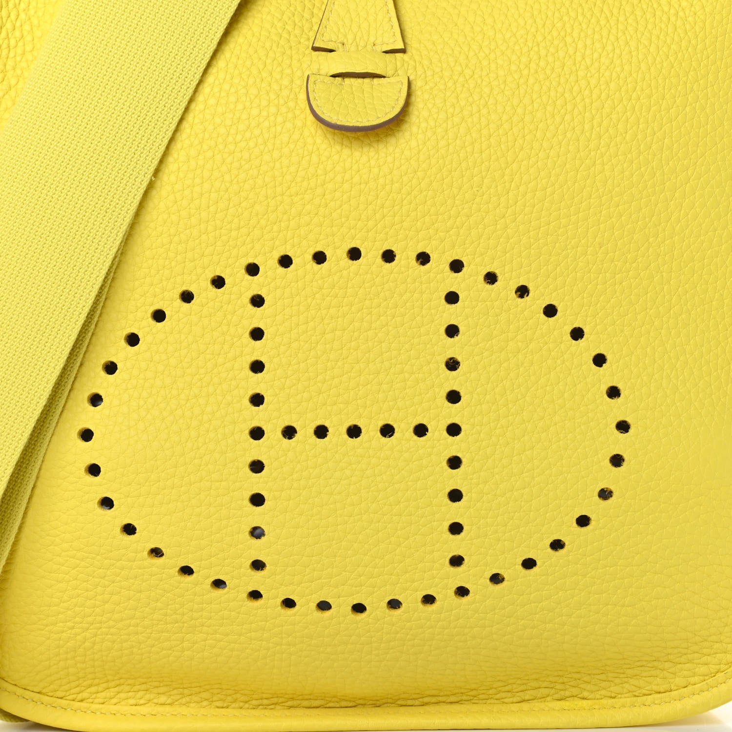 Hermes Taurillon Clemence Evelyne III PM Lime 8 of 11