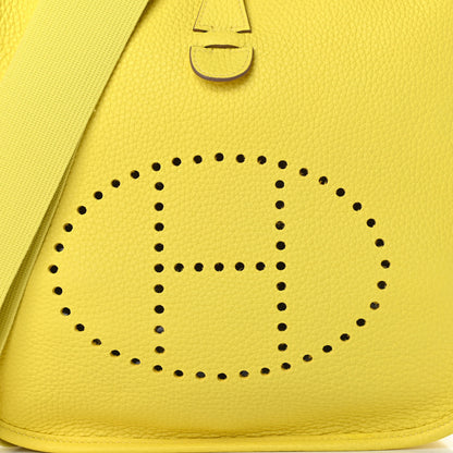 Hermes Taurillon Clemence Evelyne III PM Lime 8 of 11
