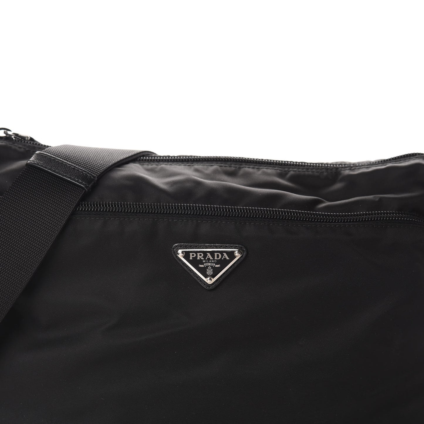 Nylon Vela Flat Messenger Bag Black