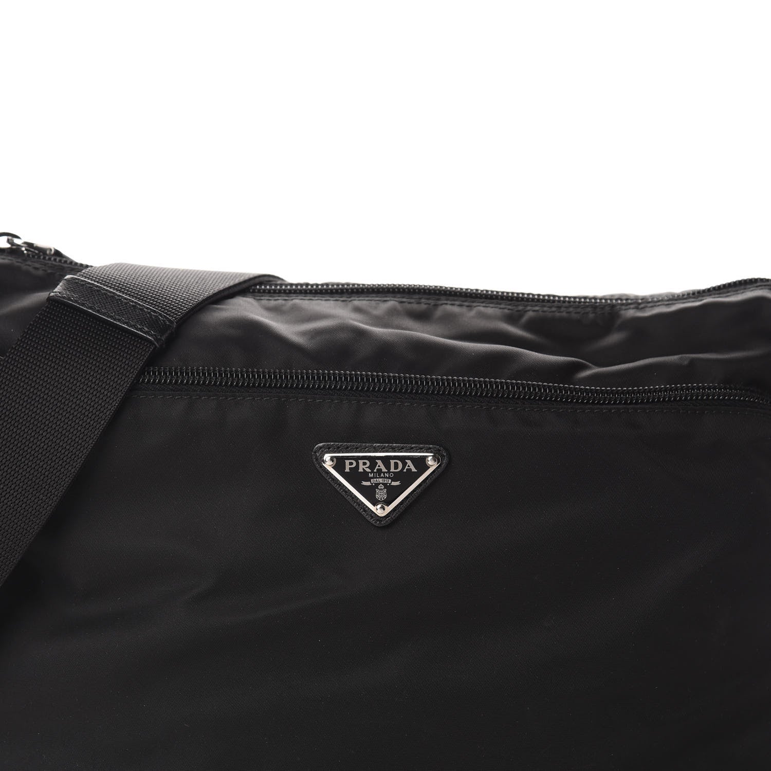 Prada Nylon Vela Flat Messenger Bag Black 11 of 11