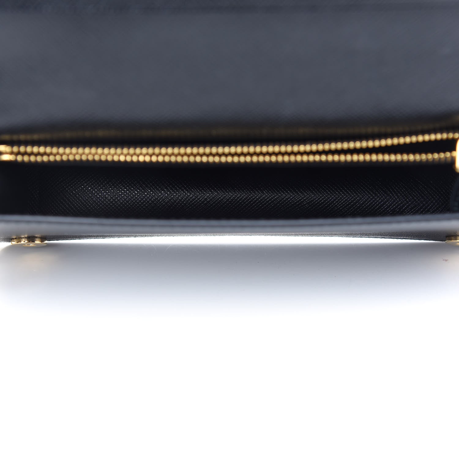 Prada Saffiano Shine Monochrome Mini Flap Crossbody Wristlet Bag Black 5 of 8