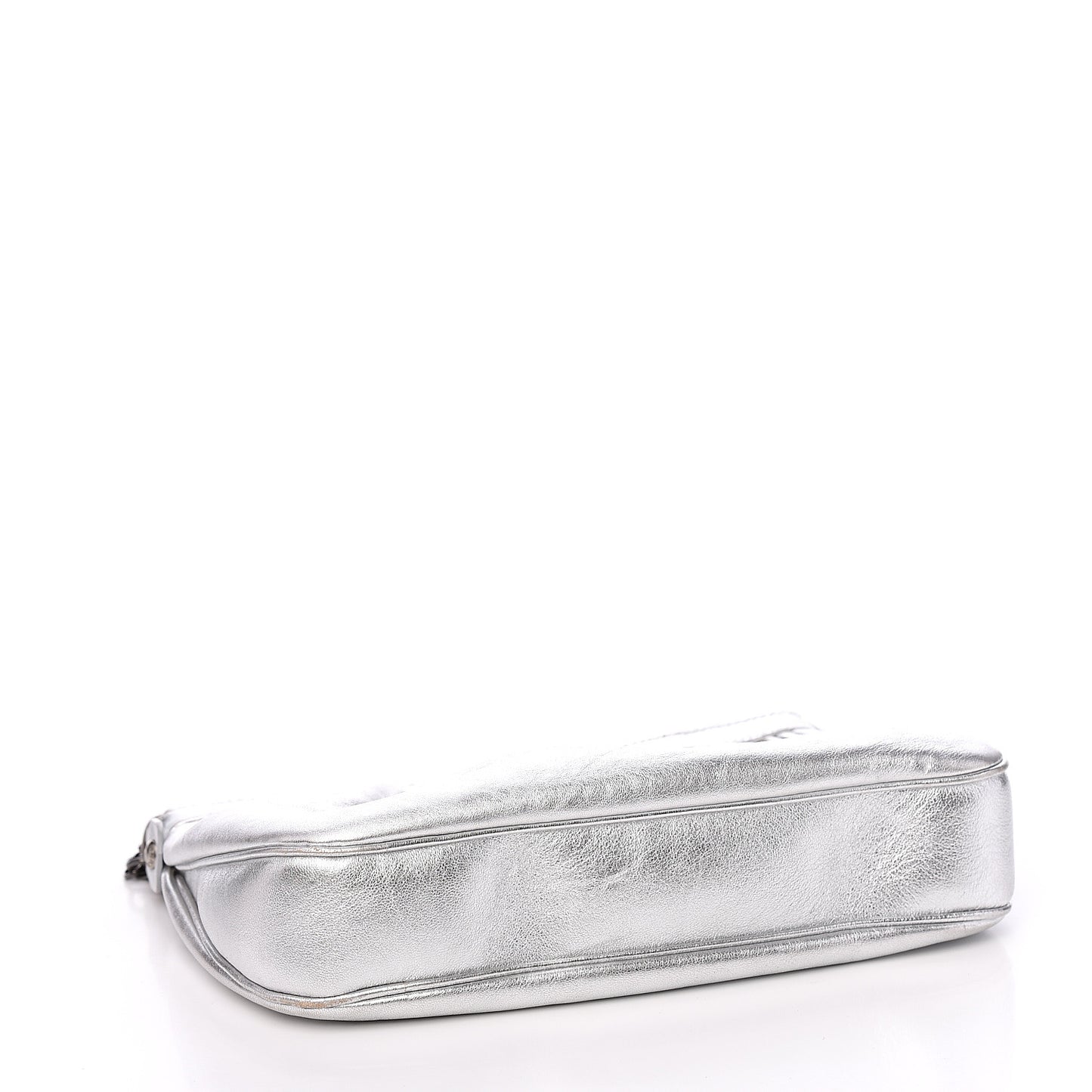 Metallic Calfskin Pochette Silver