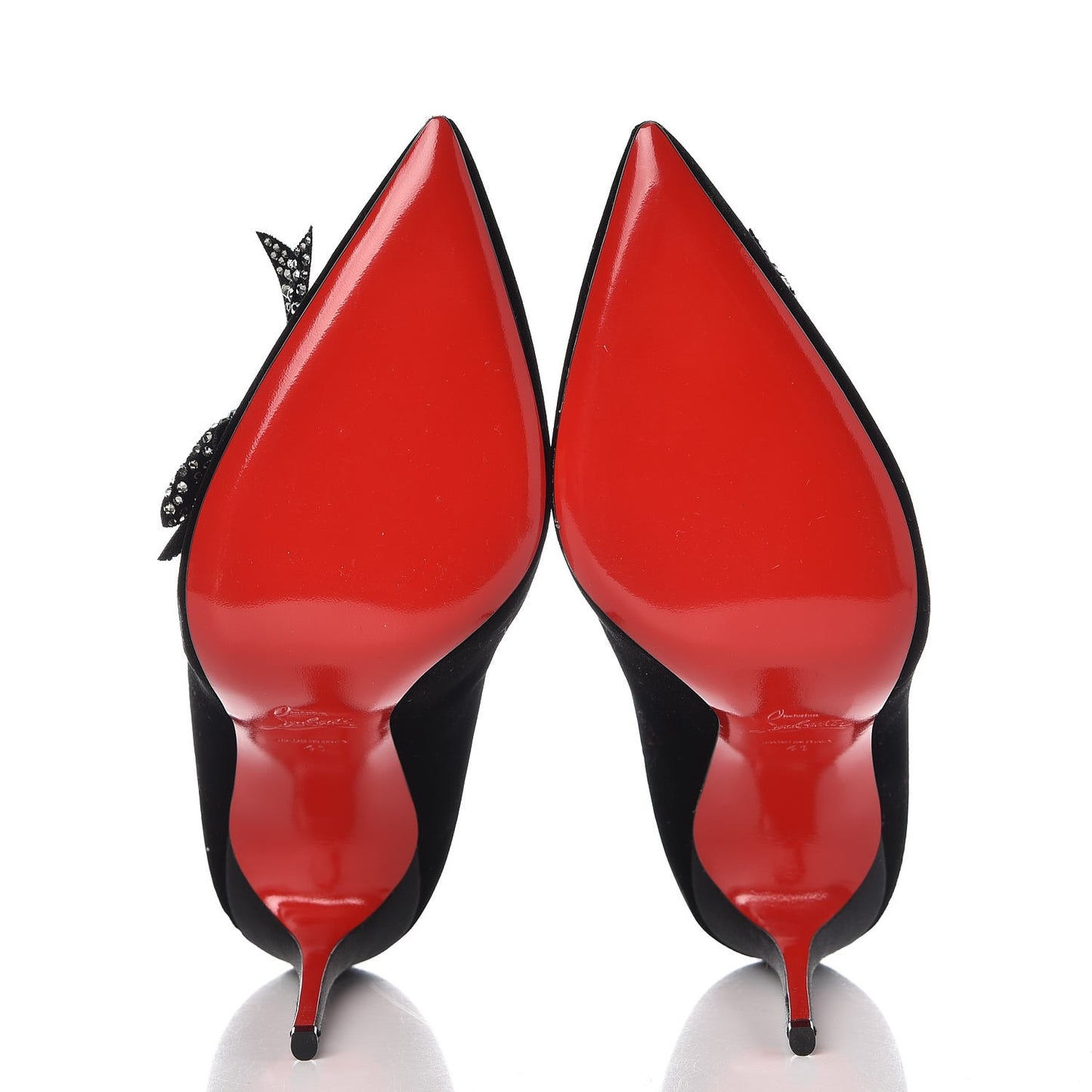 Velvet Madame Menule Bow 100 Pumps 41 black