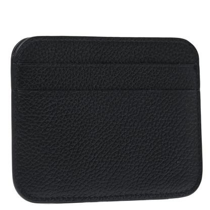 Balenciaga Grained Calfskin Logo Cash Rounded Card Holder Black White 3 of 6