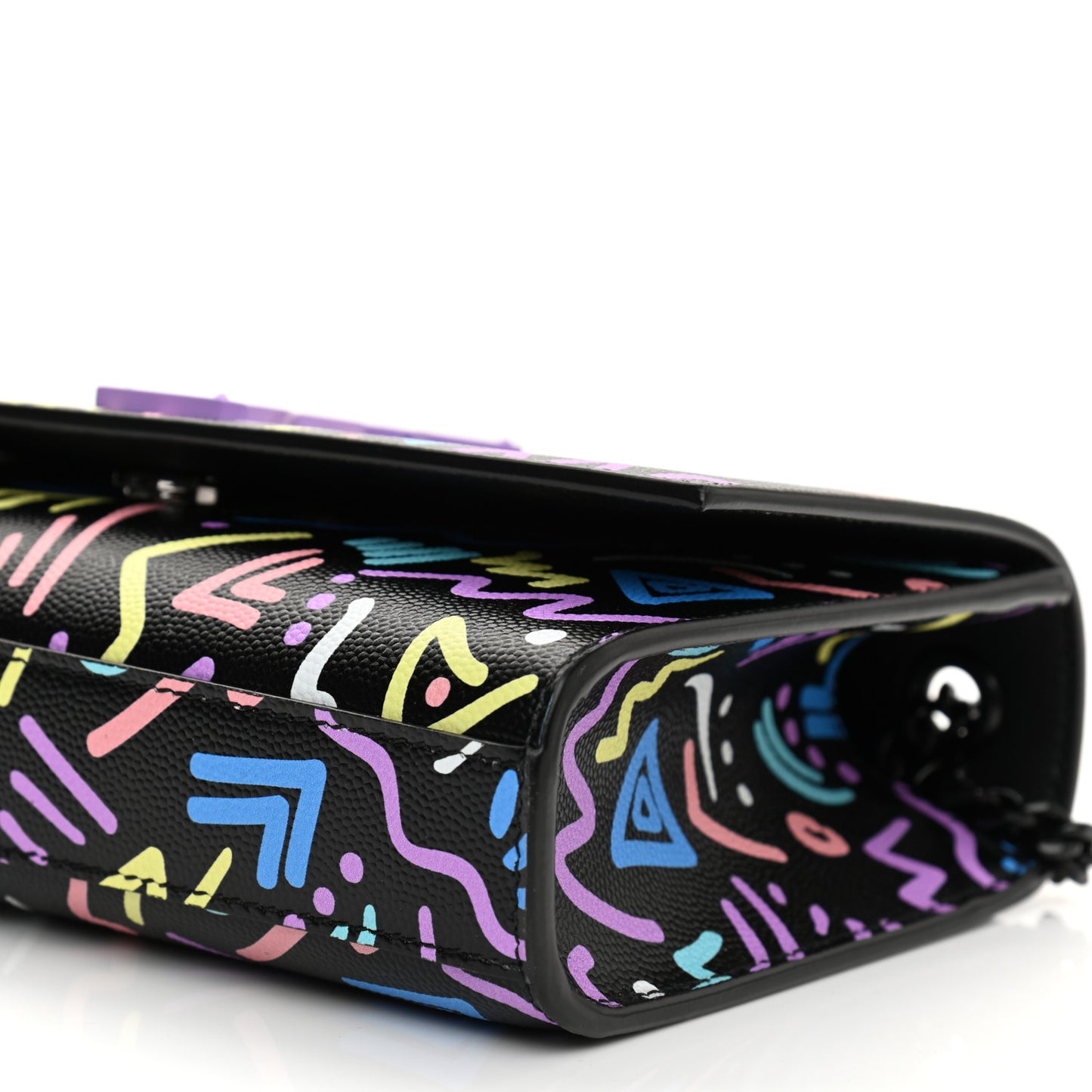 Grain De Poudre Small Monogram Graphic Print Kate Satchel Black
