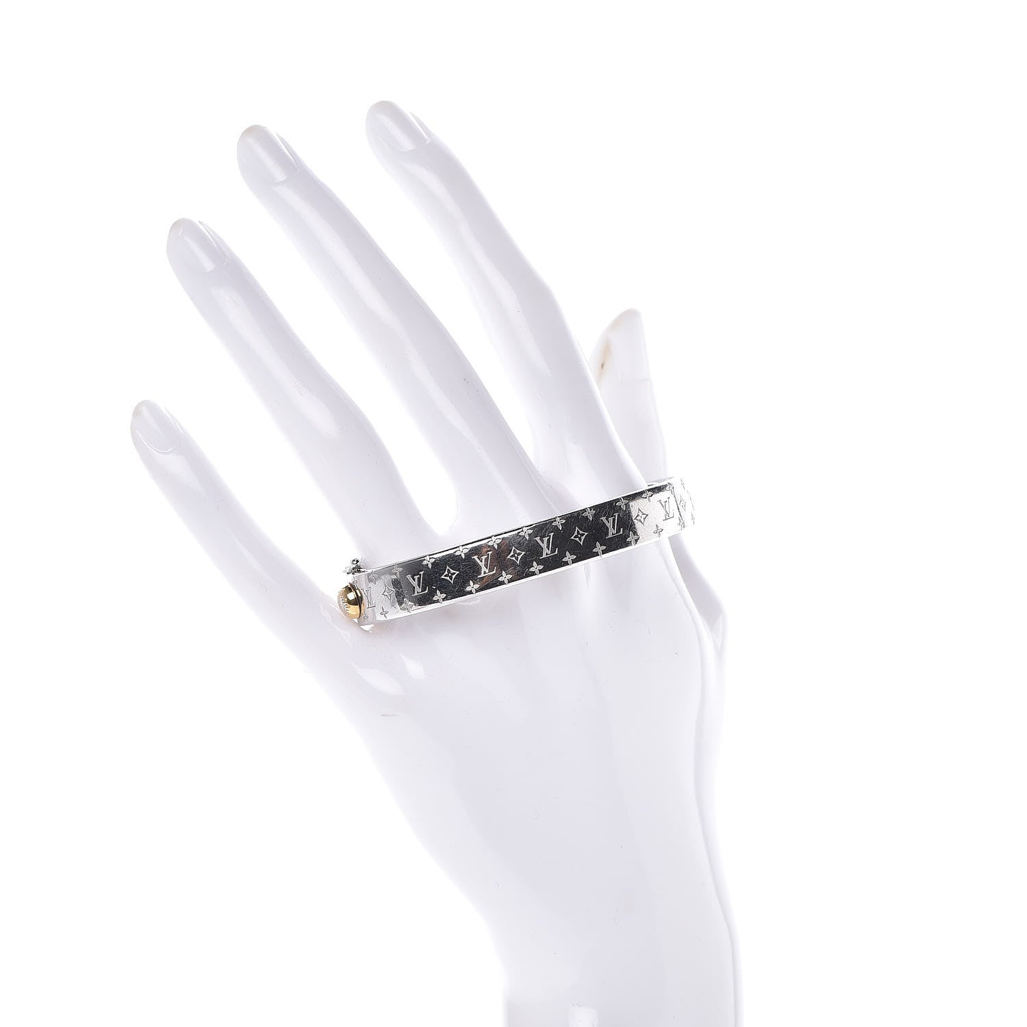 Louis Vuitton Palladium Monogram Nanogram Cuff S 2 of 7