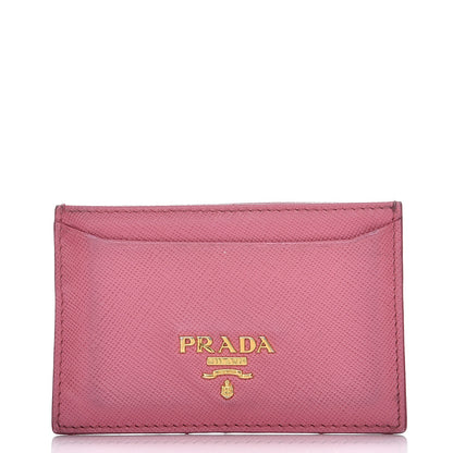 Prada Saffiano Metal Card Case Pink 1 of 11