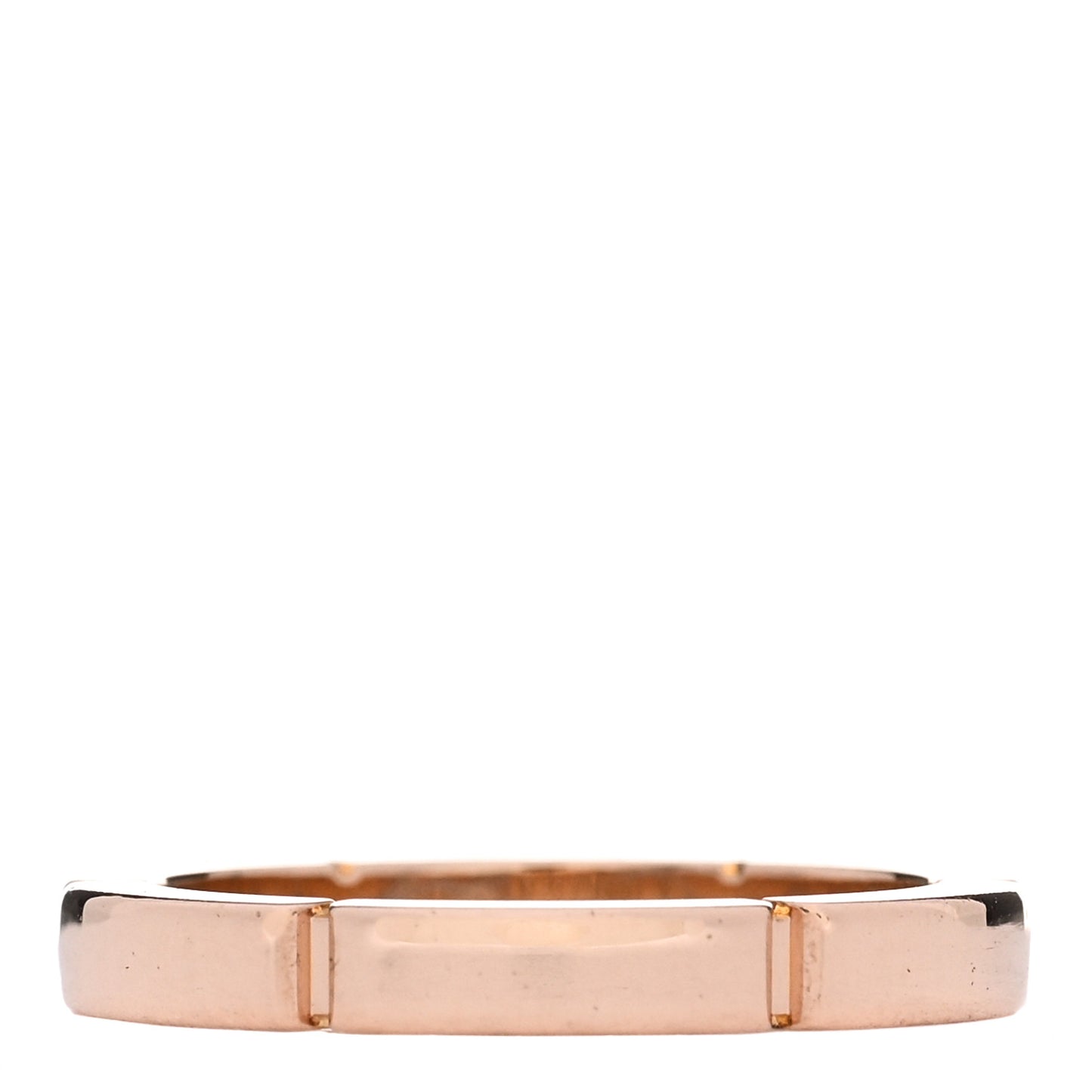 18K Pink Gold Diamond Maillon Panthere Wedding Band Ring 48 4.5