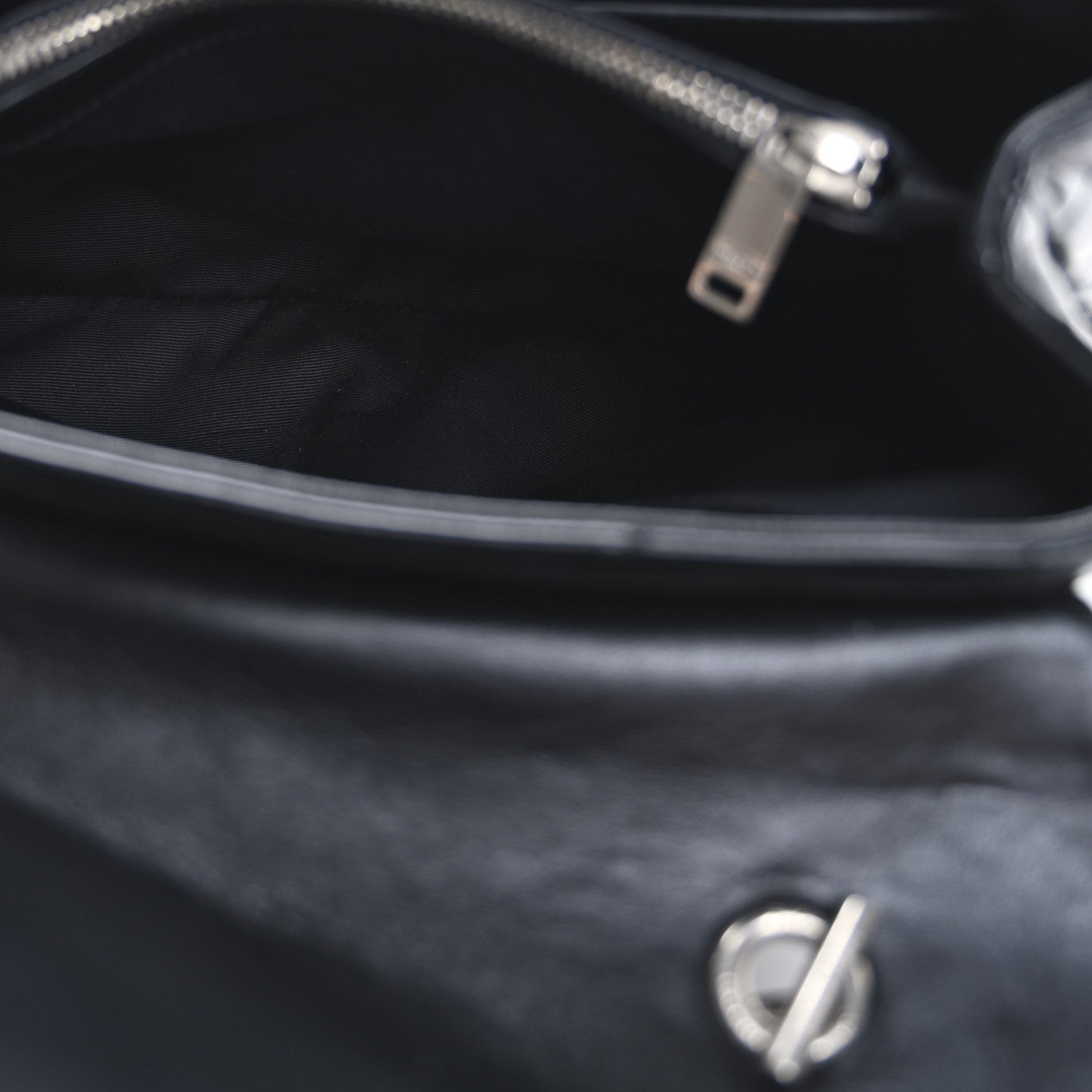 Saint Laurent Calfskin Y Quilted Monogram Medium Loulou Satchel Black 6 of 11