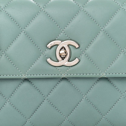 Chanel Lambskin Quilted Small Trendy CC Flap Dual Handle Bag Light Green 8 of 11