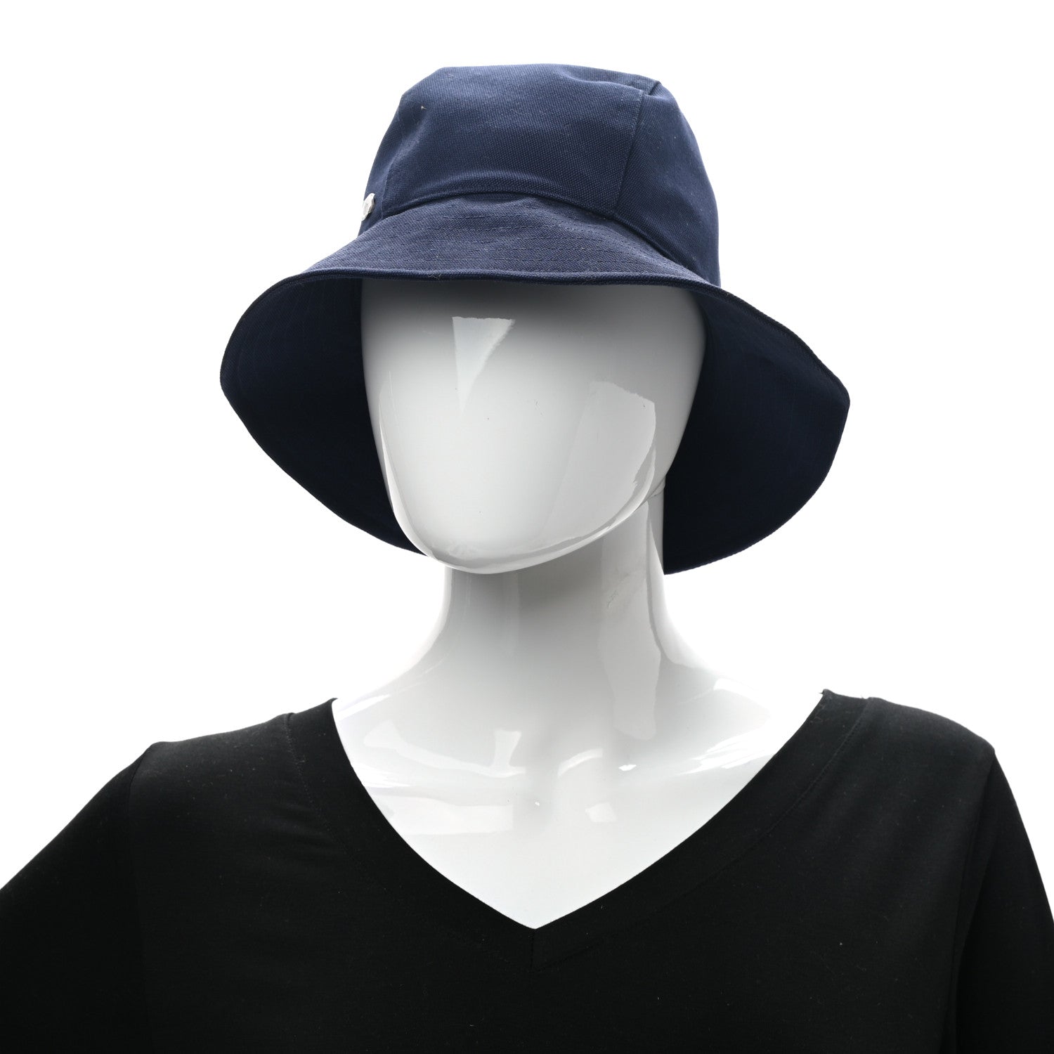 Hermes Cotton Elena Bucket Hat 57 Marine 2 of 8