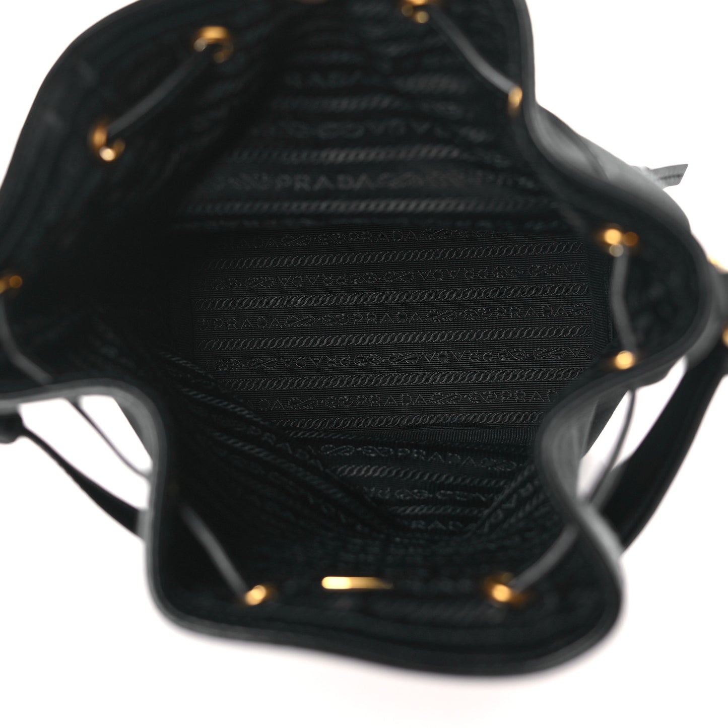 Jacquard Logo Mini Bucket Crossbody Bag Black