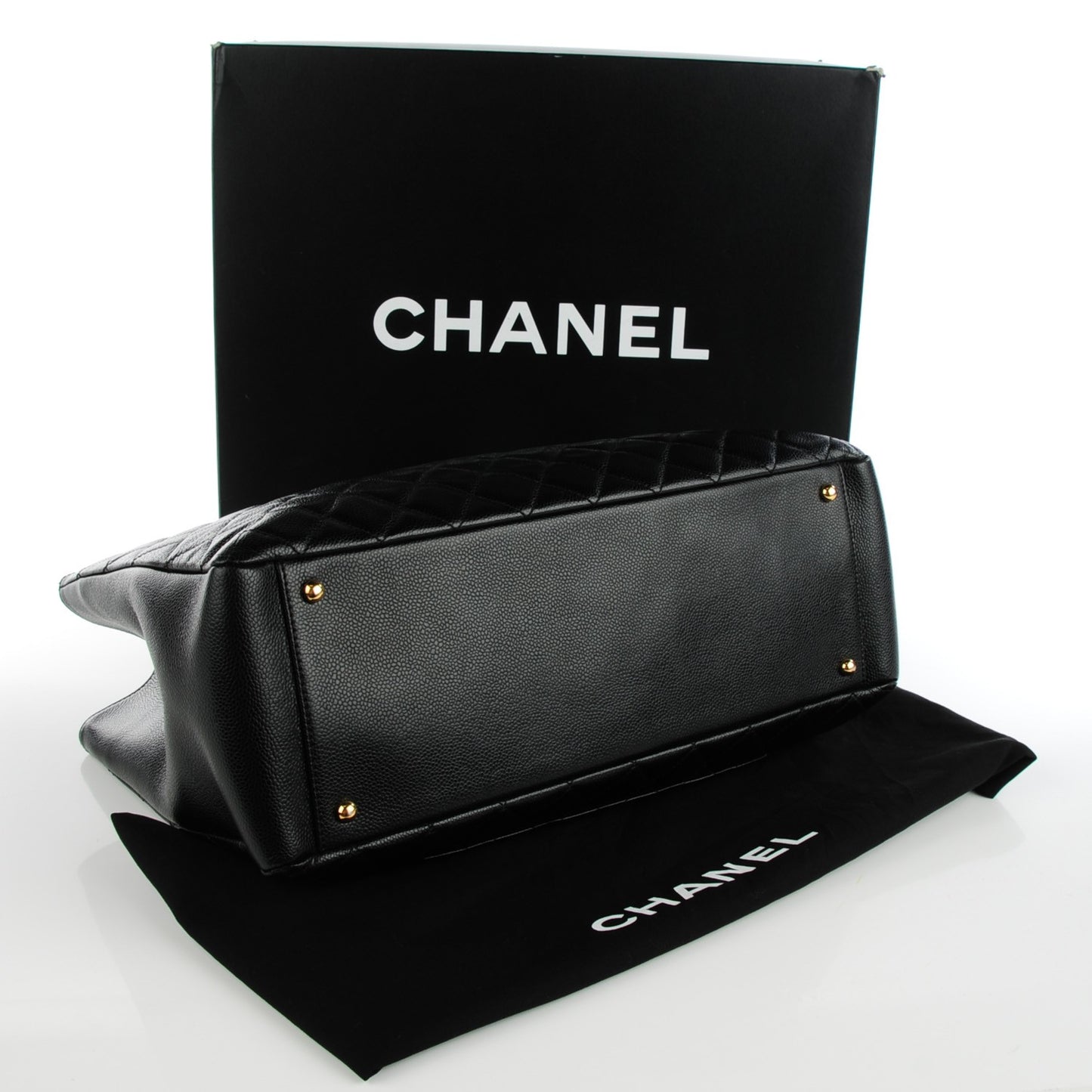 Caviar Quilted XL Grand Shopping Tote GST Black