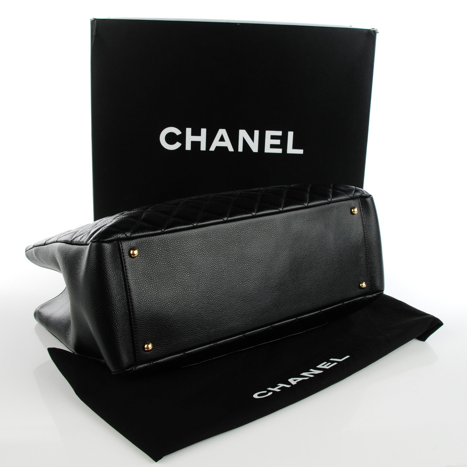 Chanel Caviar Quilted XL Grand Shopping Tote GST Black 4 of 7