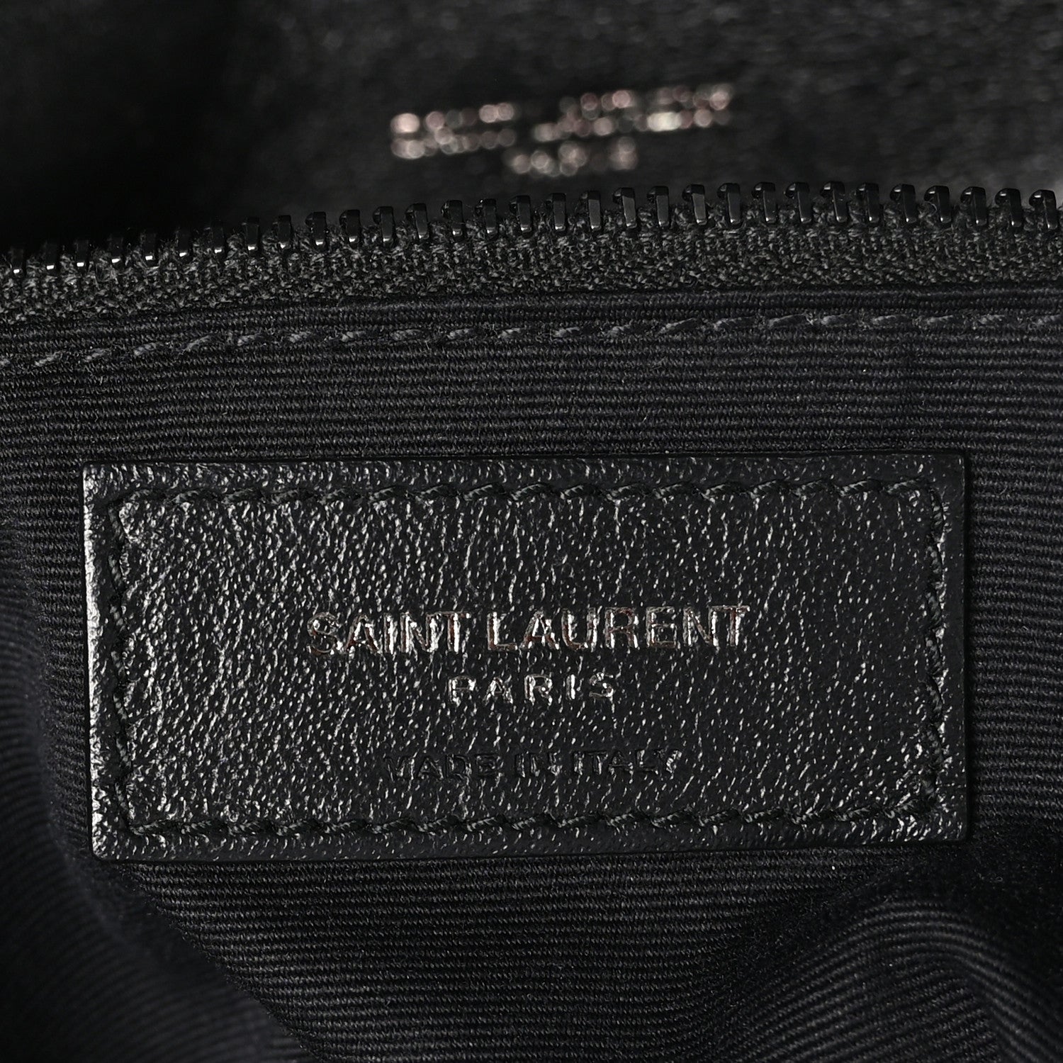 Saint Laurent SAINT LAURENT Lambskin Quilted Monogram Monochrome Medium Loulou Puffer Chain Satchel Black 7 of 11