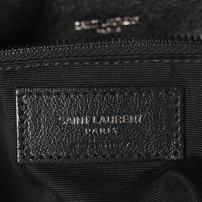 Saint Laurent SAINT LAURENT Lambskin Quilted Monogram Monochrome Medium Loulou Puffer Chain Satchel Black 7 of 11