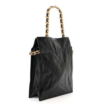 Chanel Lambskin Small Shopping Bag Black 3 of 10