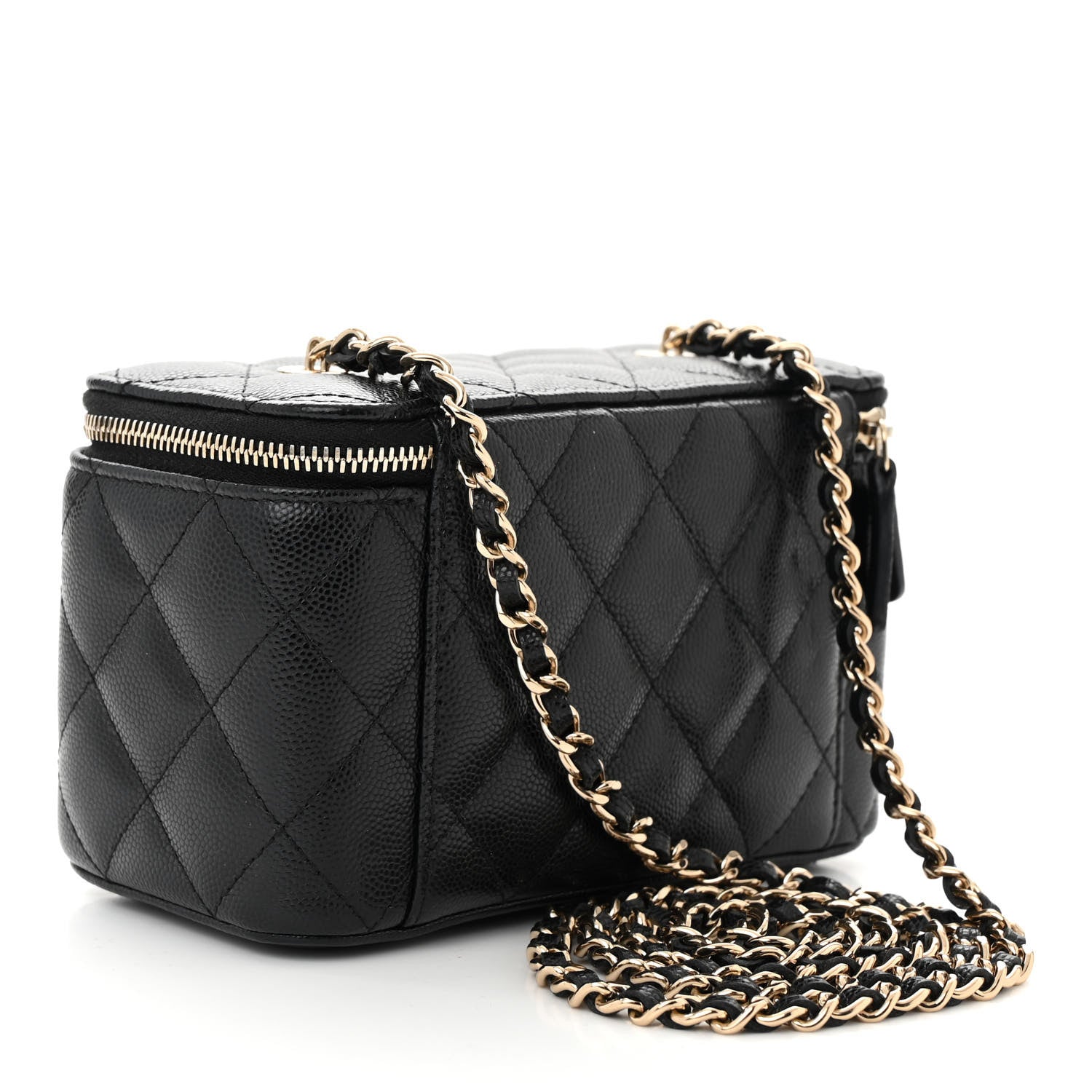 Chanel Caviar Quilted Small Vanity Case With Chain Black 3 of 11