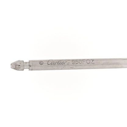 Cartier 18K White Gold Diamond .34ctw Solitaire Earrings 4 of 6