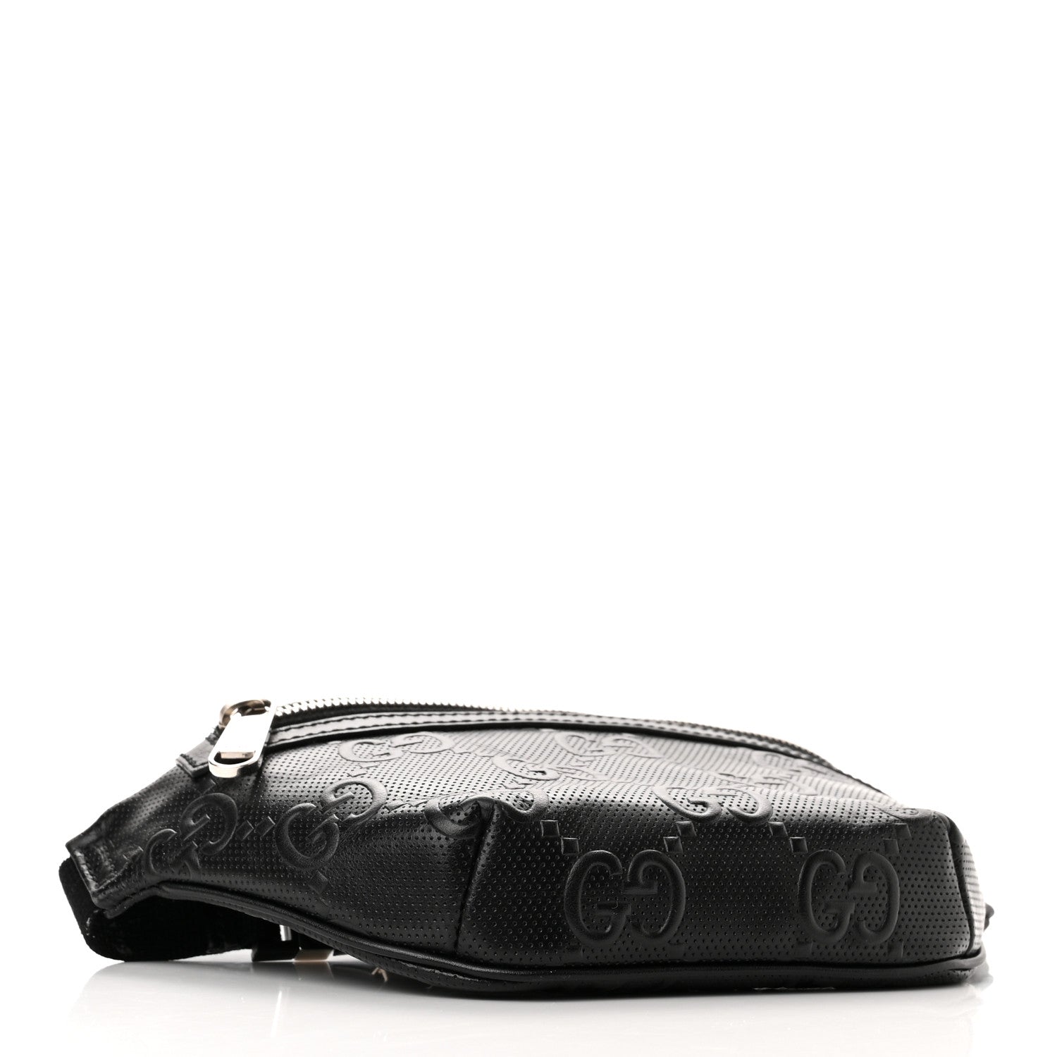 Gucci Calfskin GG Tennis Embossed Belt Bag Black 4 of 10