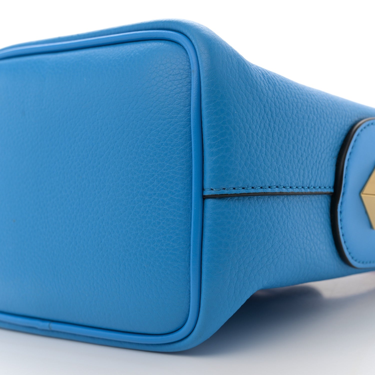 Christian Louboutin Grained Calfskin Mini Carasky Bucket Bag Blue 9 of 9