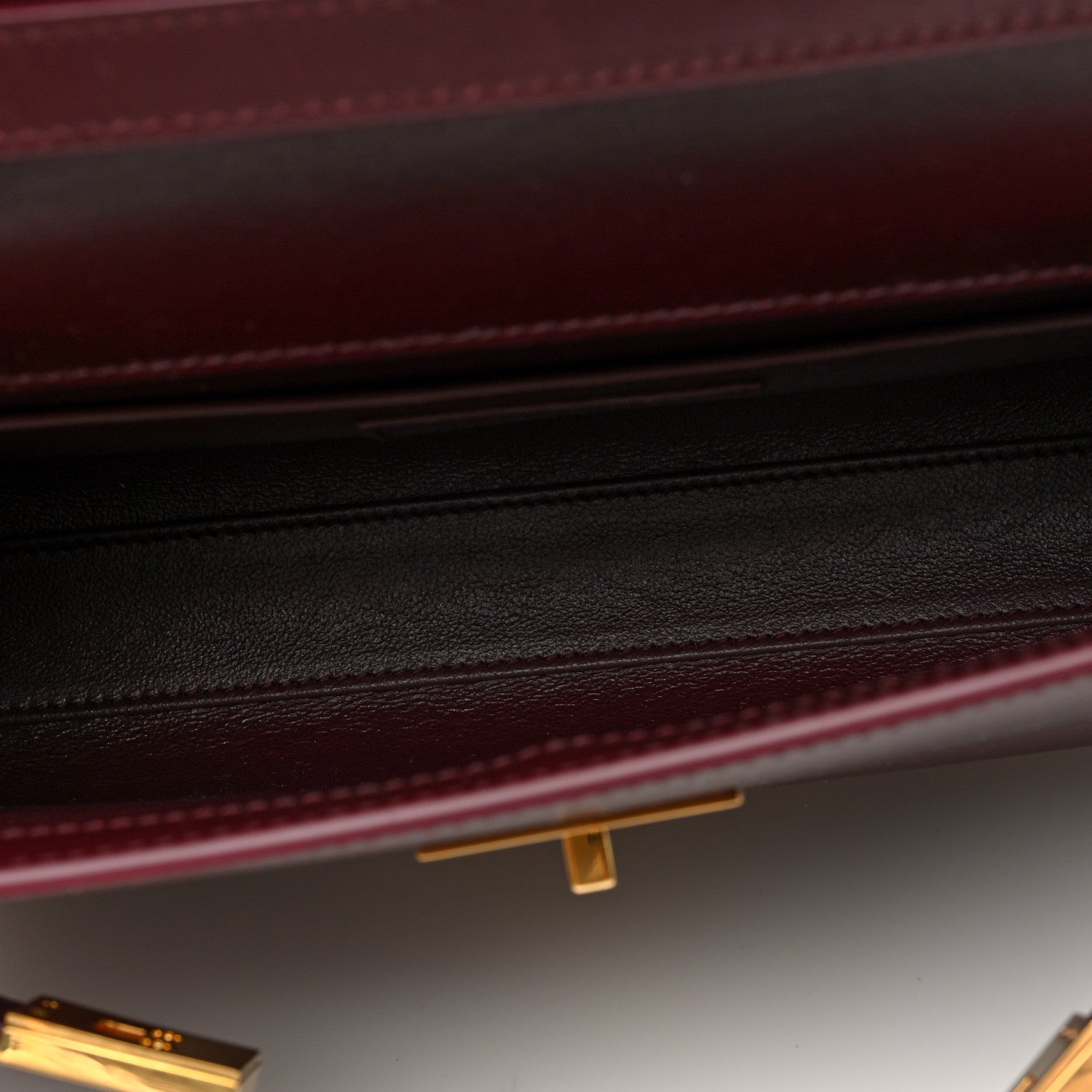 Saint Laurent Smooth Calfskin Small Manhattan Shoulder Bag Hot Wine 5 of 9