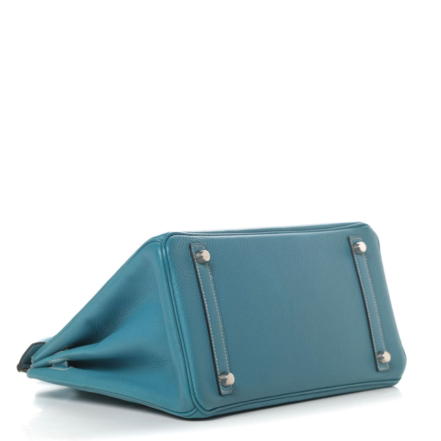Hermes Taurillon Clemence Birkin 30 Blue Jean 5 of 46