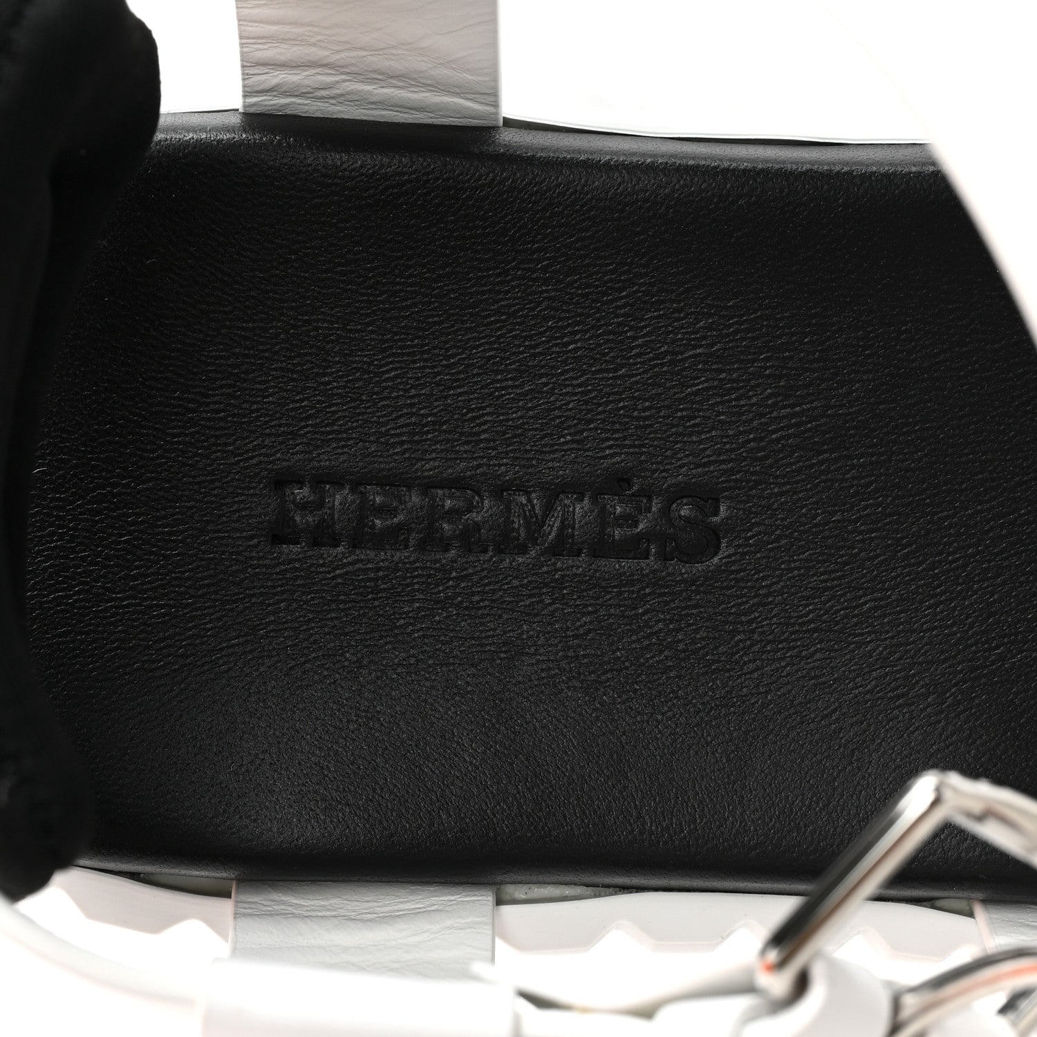 Hermes Calfskin Womens Everest Sandals 38 White 8 of 11