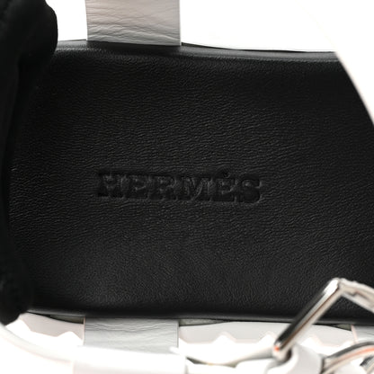 Hermes Calfskin Womens Everest Sandals 38 White 8 of 11