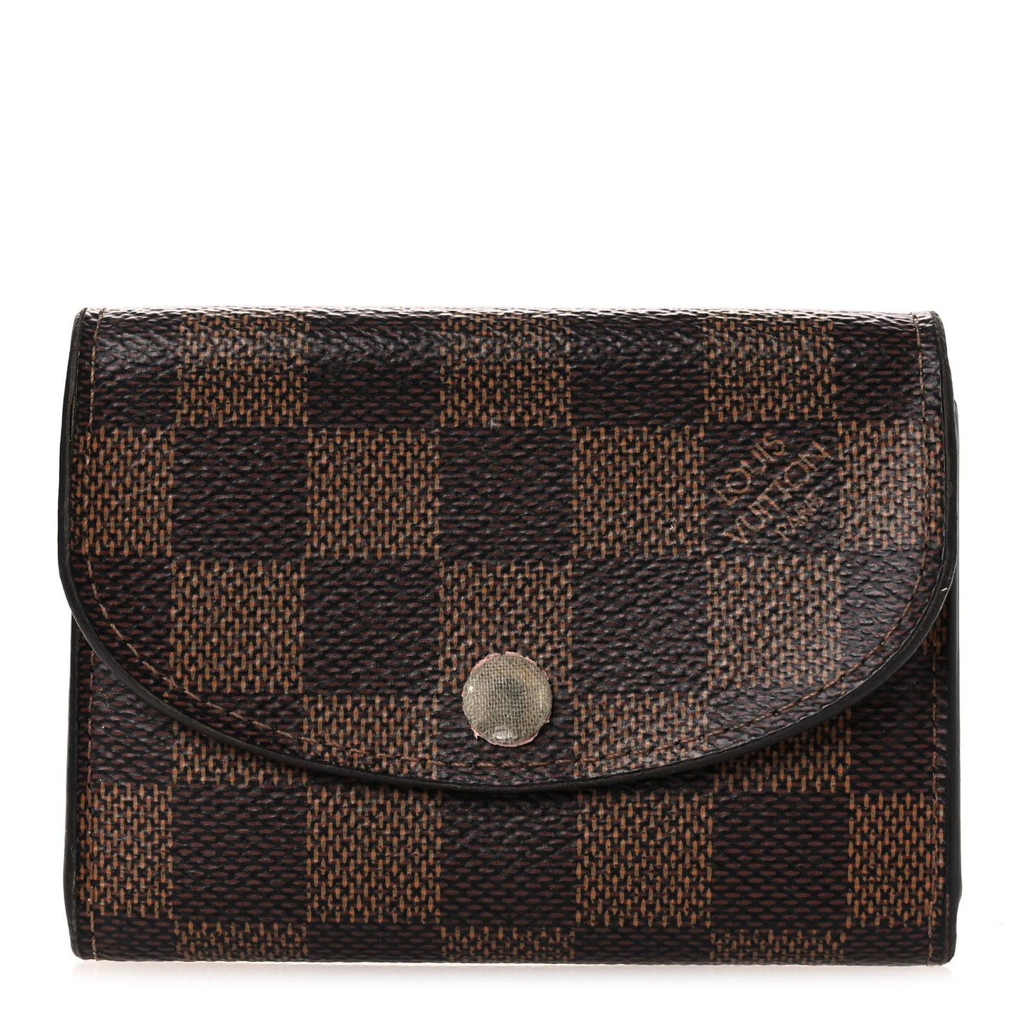 Damier Ebene Rosalie Coin Purse Rose Ballerine