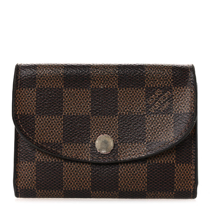Louis Vuitton Damier Ebene Rosalie Coin Purse Rose Ballerine 1 of 9