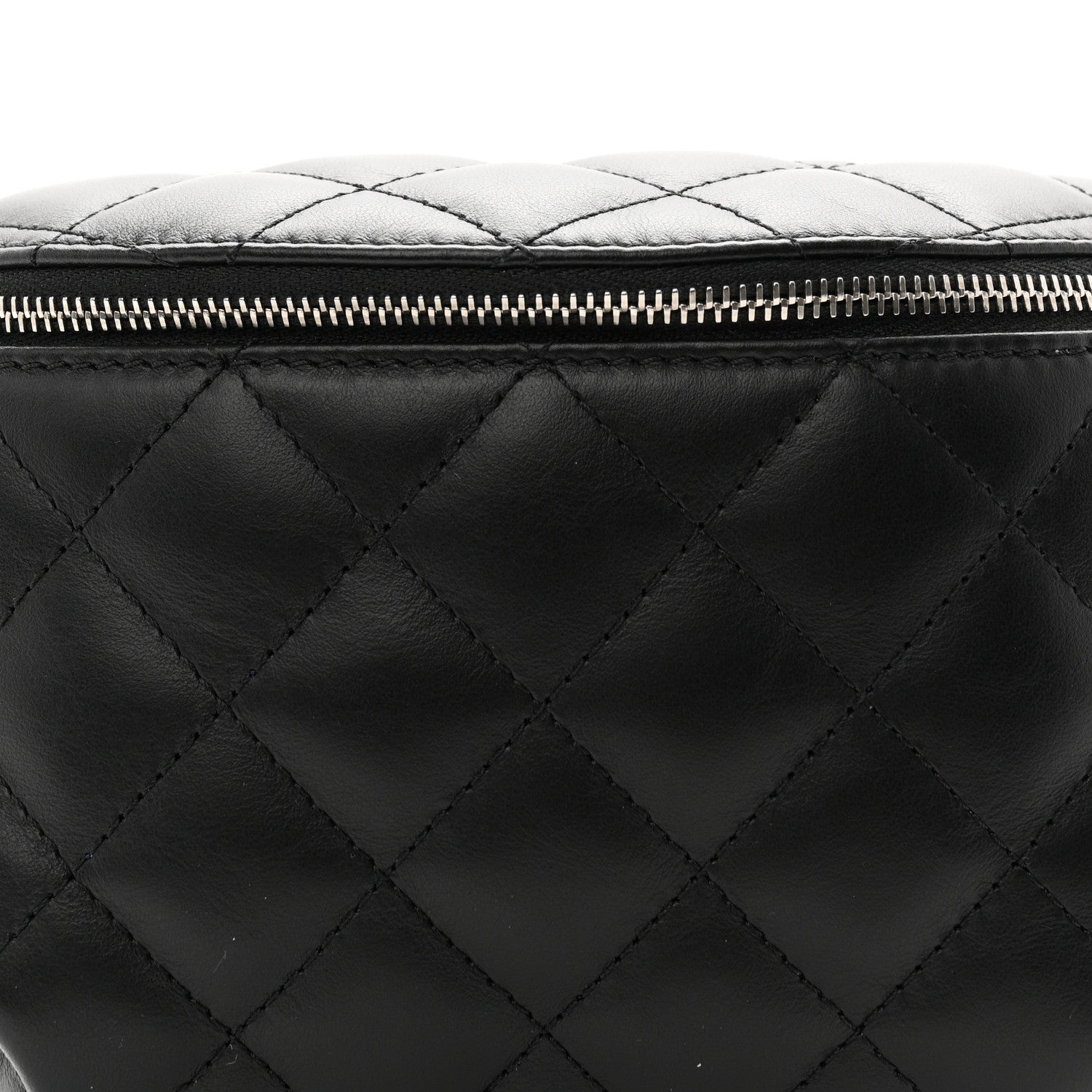 Chanel Calfskin Quilted Uniform Waist Belt Bag Black 8 of 10