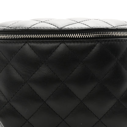 Chanel Calfskin Quilted Uniform Waist Belt Bag Black 8 of 10