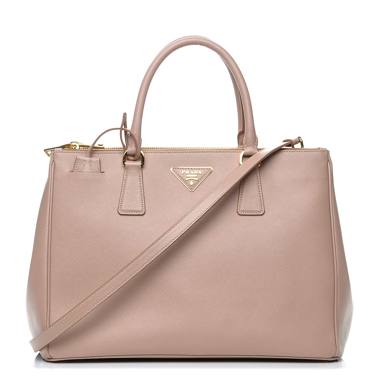 Saffiano Medium Galleria Double Zip Tote Cammeo