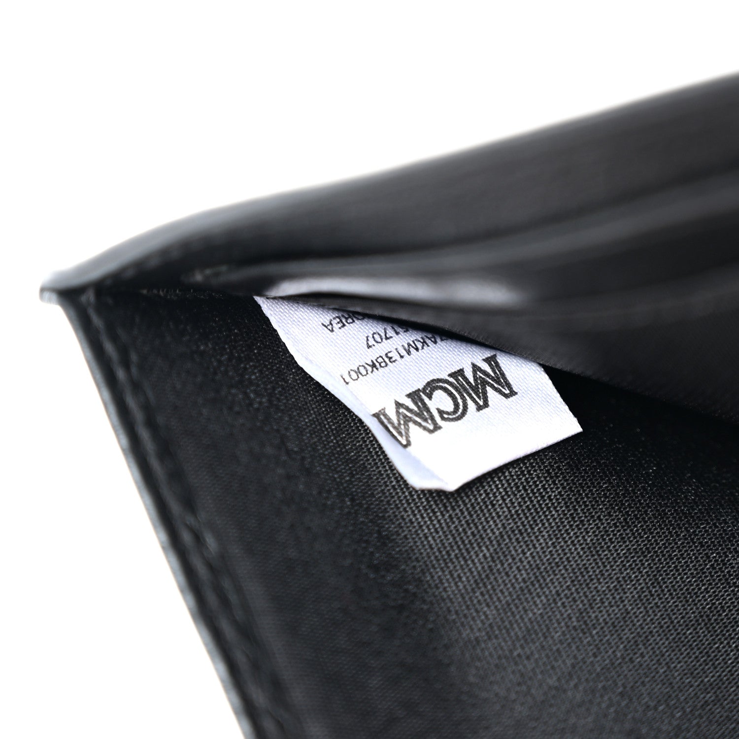 MCM Calfskin Ottomar Monogram Bi-Fold Wallet Black 6 of 8