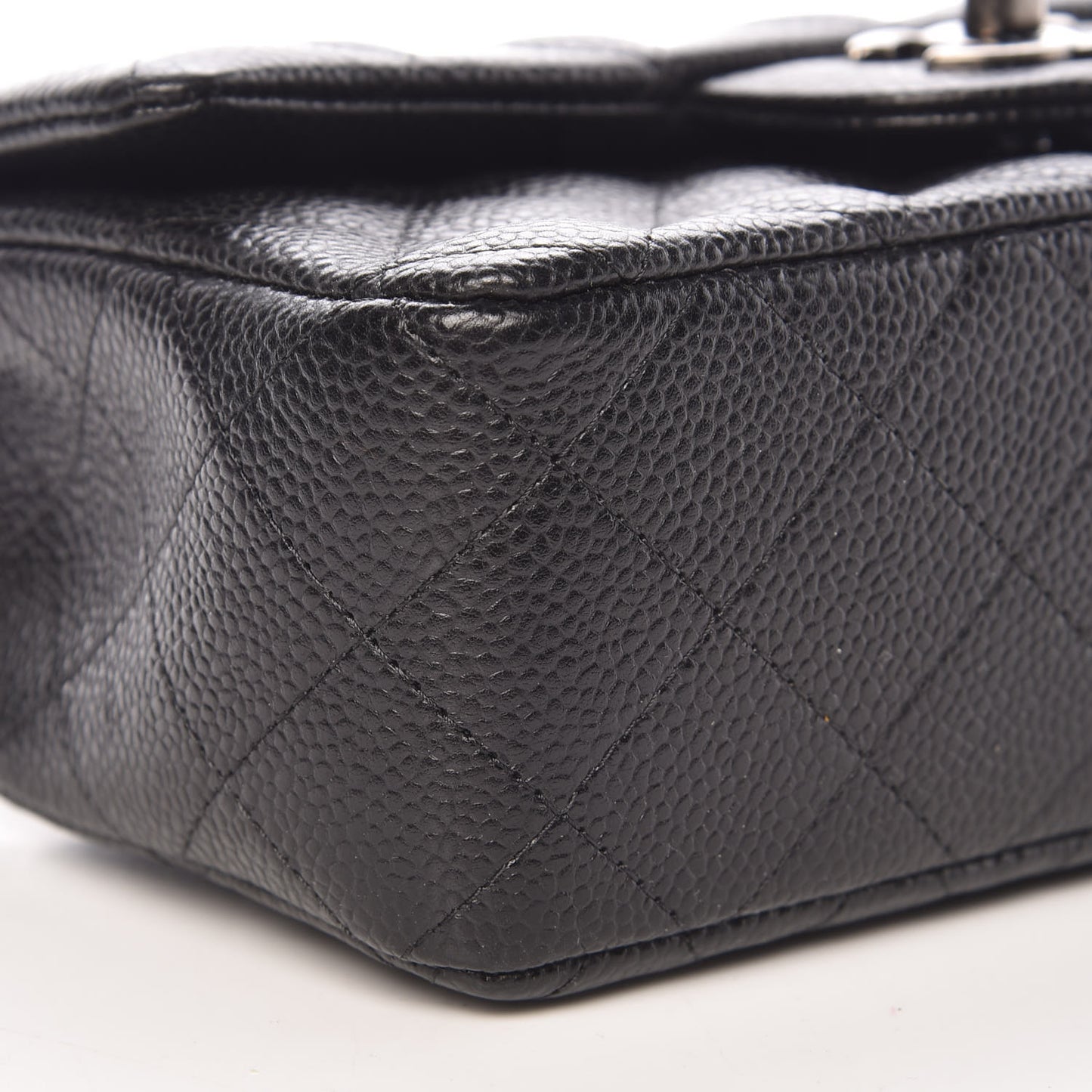 Caviar Quilted Mini Rectangular Flap Black