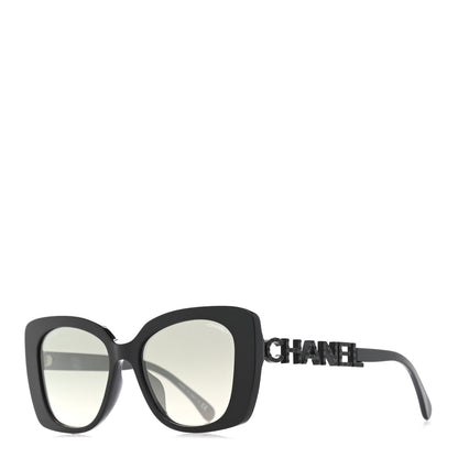 Chanel Acetate Strass Polarized Square Sunglasses 5422-B Black 1 of 8