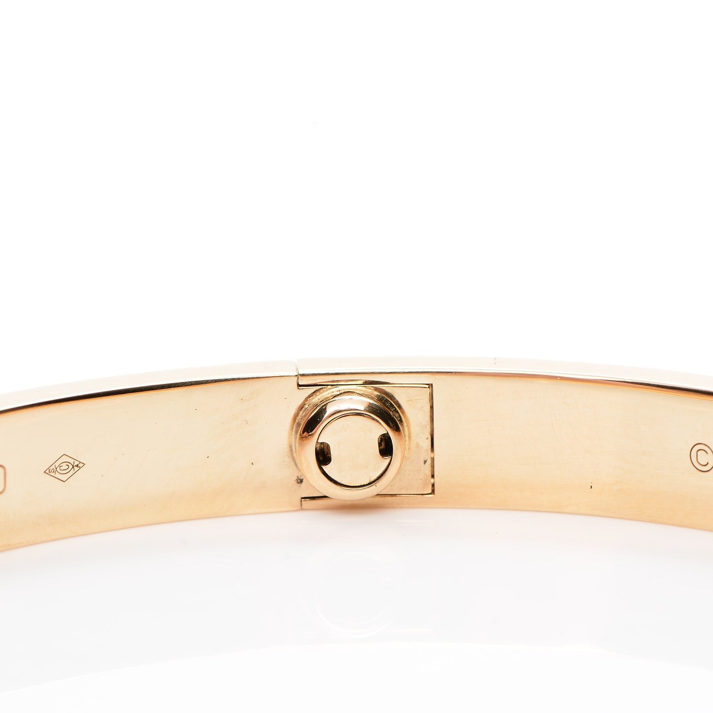 18K Yellow Gold 4 Diamond LOVE Bracelet 19