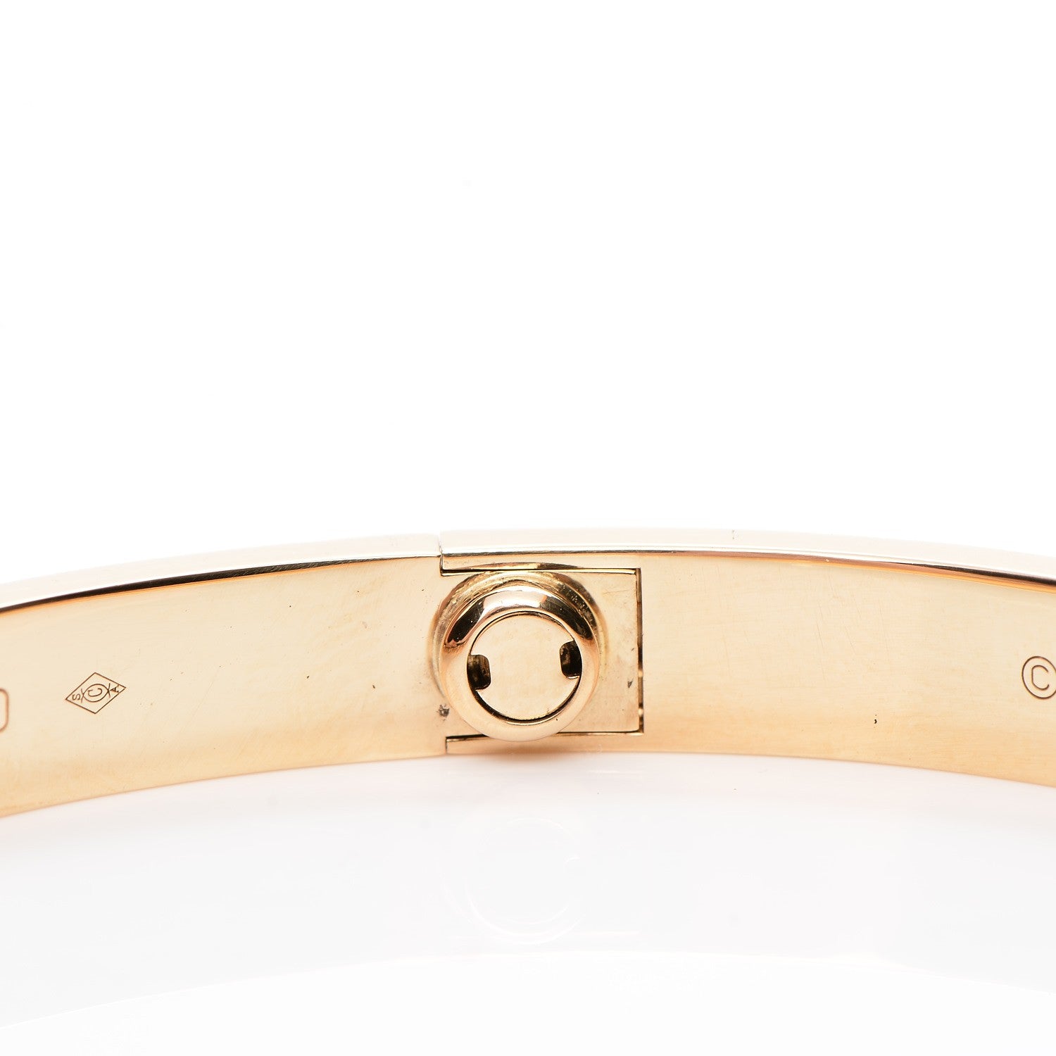 Cartier 18K Yellow Gold 4 Diamond LOVE Bracelet 19 7 of 8