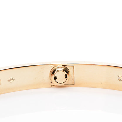 Cartier 18K Yellow Gold 4 Diamond LOVE Bracelet 19 7 of 8