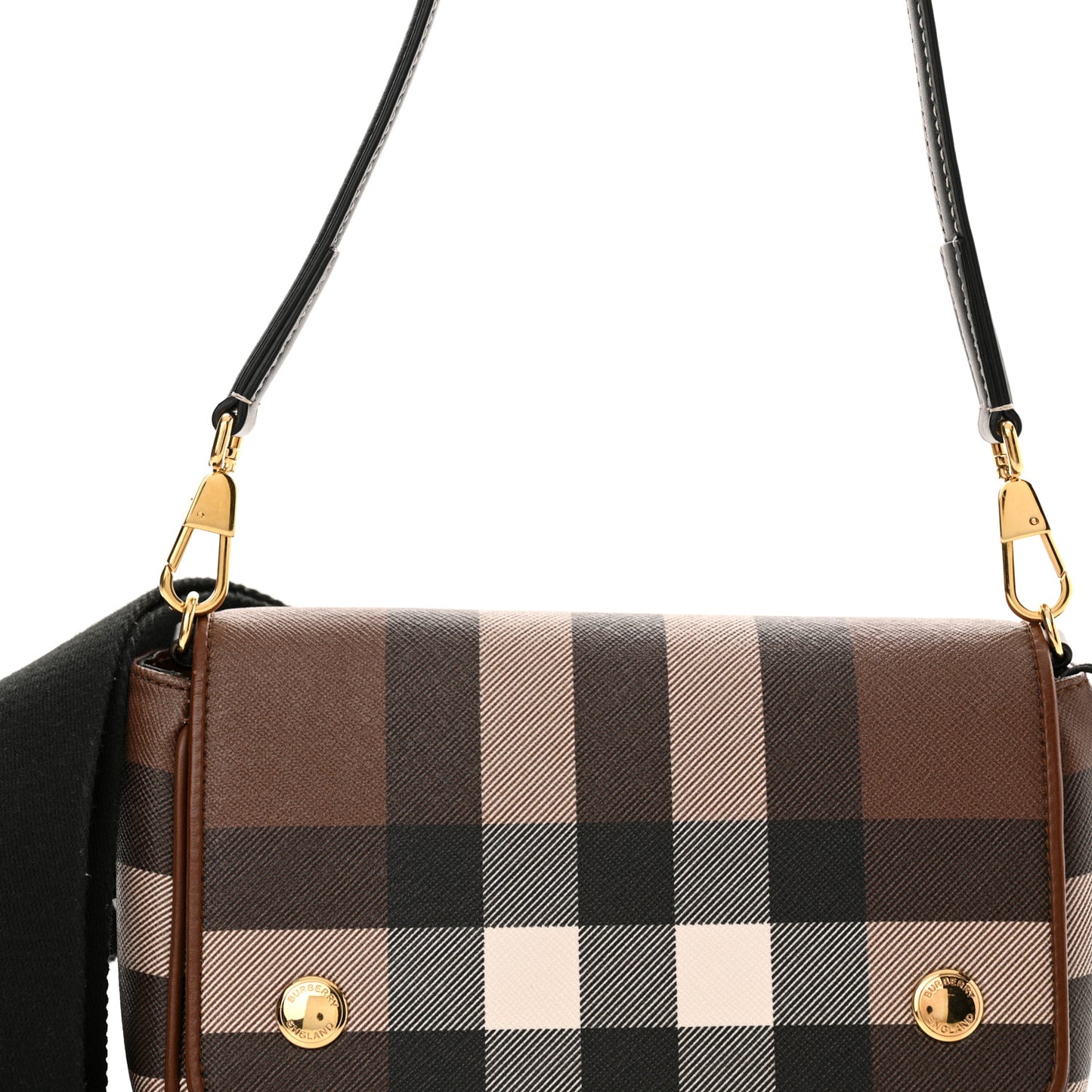 E-canvas Check Dorset Crossbody Dark Birch Brown