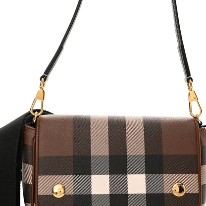 Burberry E-canvas Check Dorset Crossbody Dark Birch Brown 7 of 9