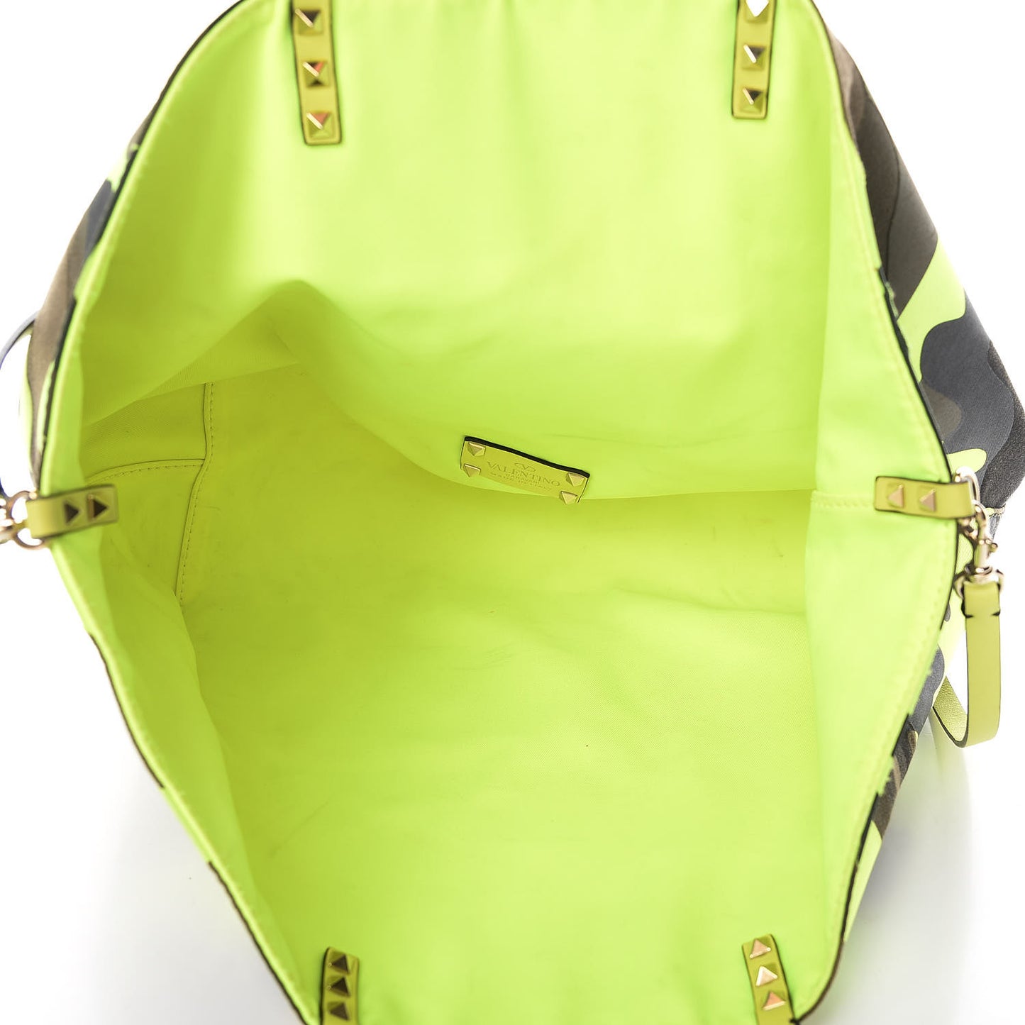 Canvas Camouflage Rockstud Reversible Tote Multicolor
