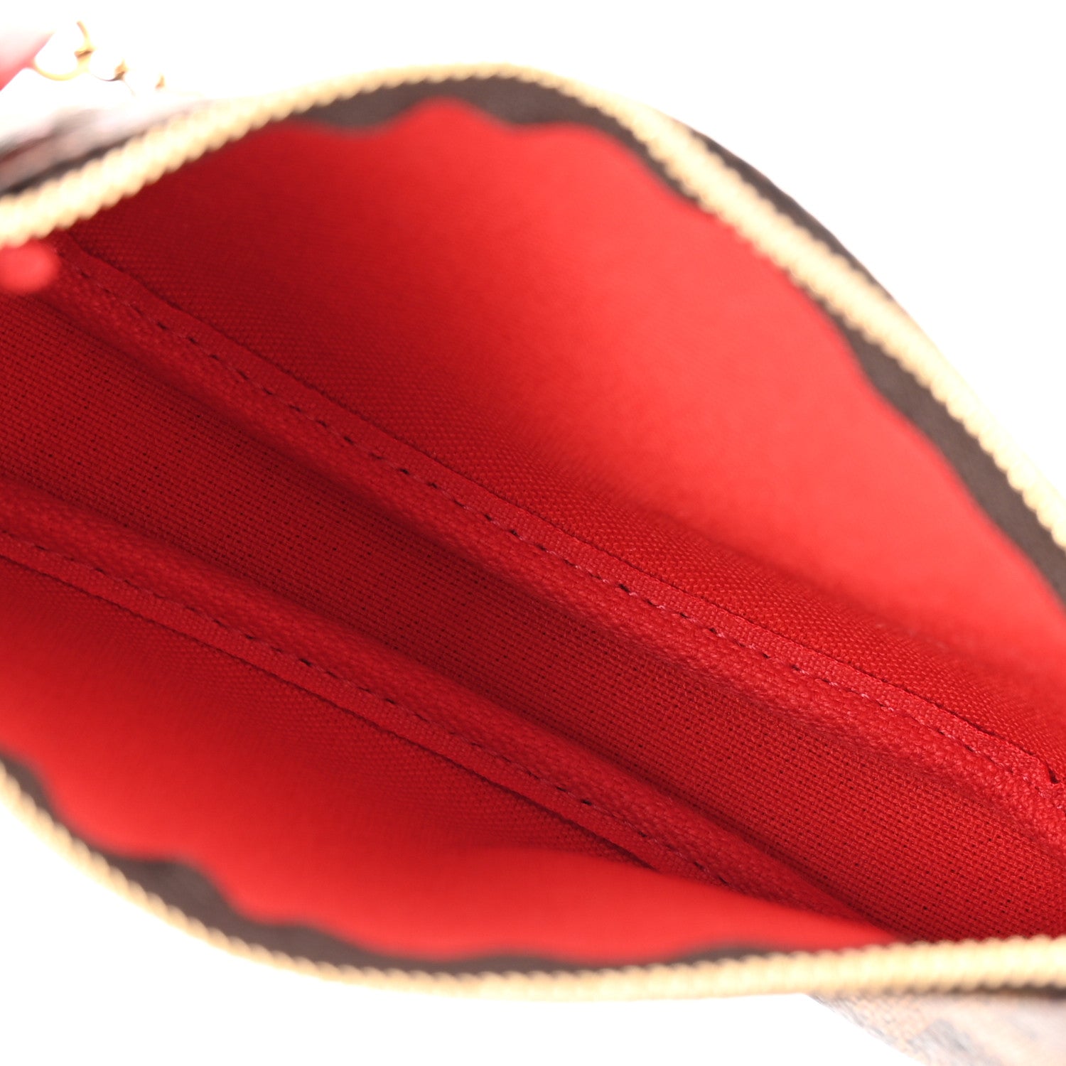 Louis Vuitton Damier Ebene 2019 Christmas Animation Mini Pochette Accessories Red 5 of 8