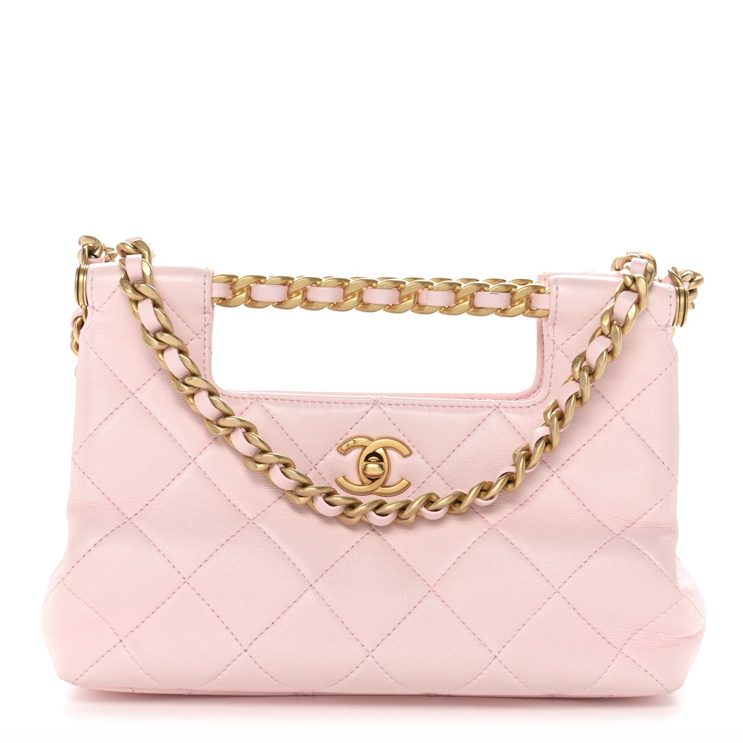 Chanel Shiny Lambskin Small Shopping Bag Light Pink 1 of 11