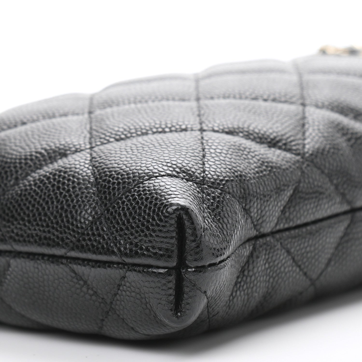 Chanel Caviar Quilted French New Wave Phone Holder With Chain Black 18 of 22